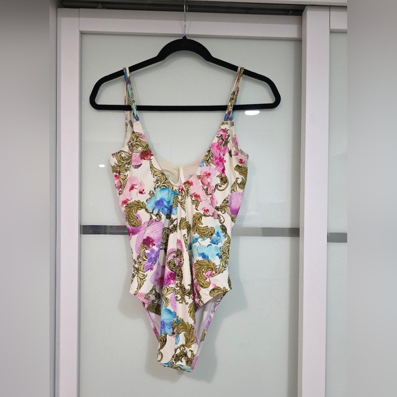 Designer MARYAN MELHORN Gathered Floral One-Piece Swimsuit - Picture 10 of 15